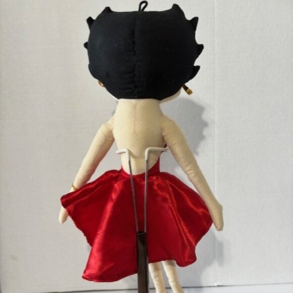 Classic Red Betty Boop Plush 16” 1999 Kelly Toy Red Dress Heart Garter Stand - Picture 3 of 13